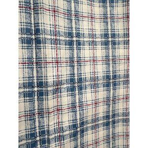 Vintage Blue & Red Plaid Cotton Fabric Fat Quarter Crafting Sewing Projects